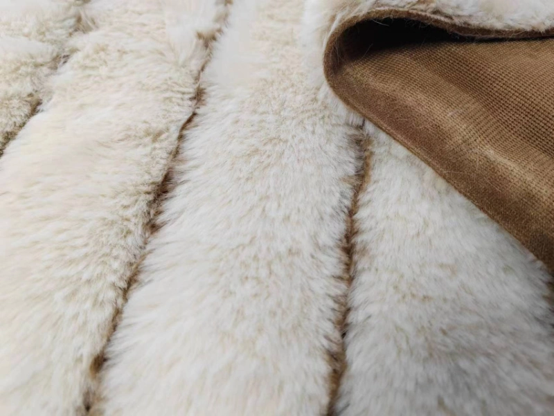 Polyester Stripe Fake Fur Wholesale High Quality Fake Fur for Apparel Home Decor Upholstery Handbags