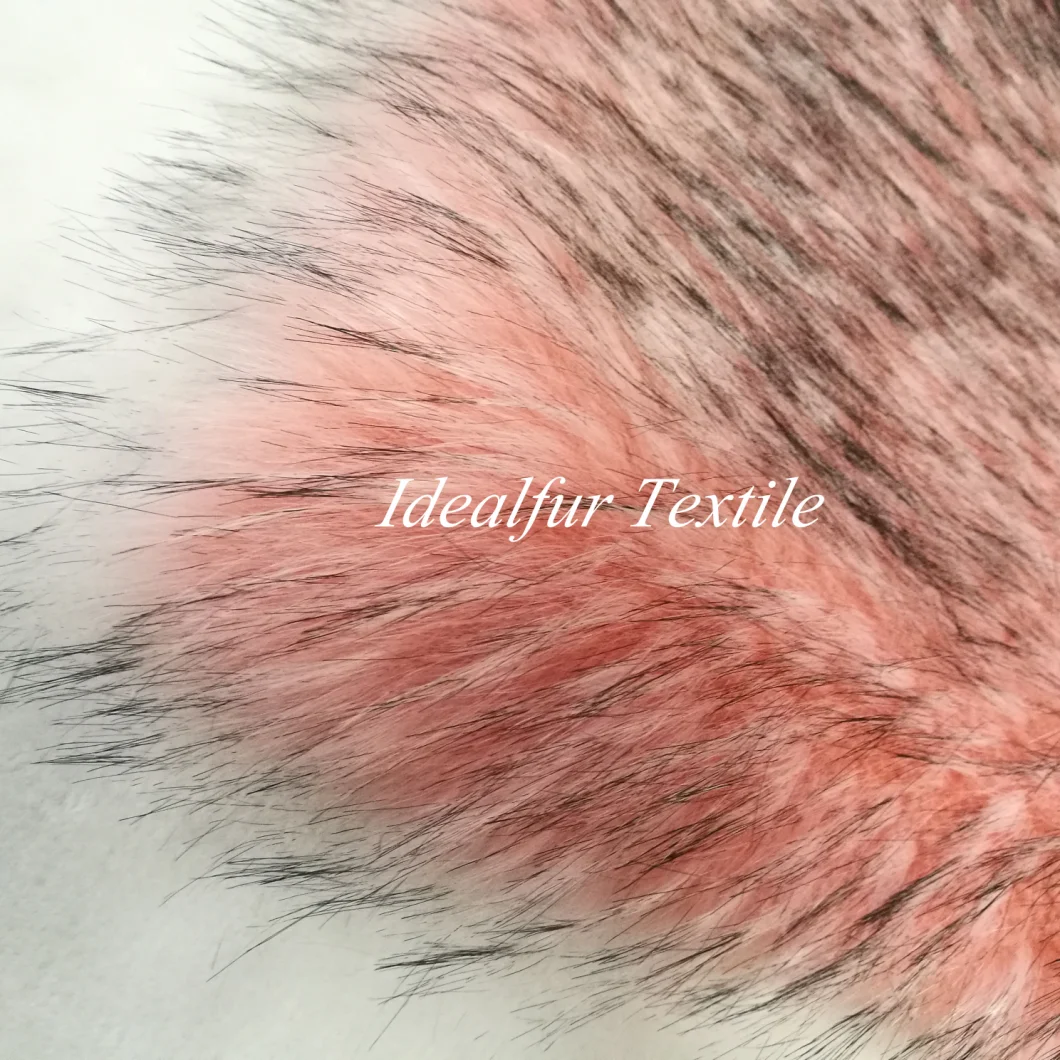 Red Imitation Raccoon Faux Fur Plush Fox Fake Fur Polyester Fabric