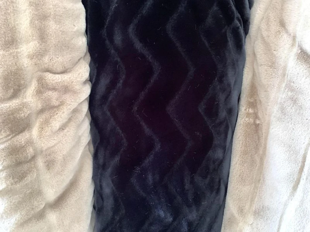 Cut Groove Strip Imitation Rabbit Hair Plush Vest Scarf Fabric