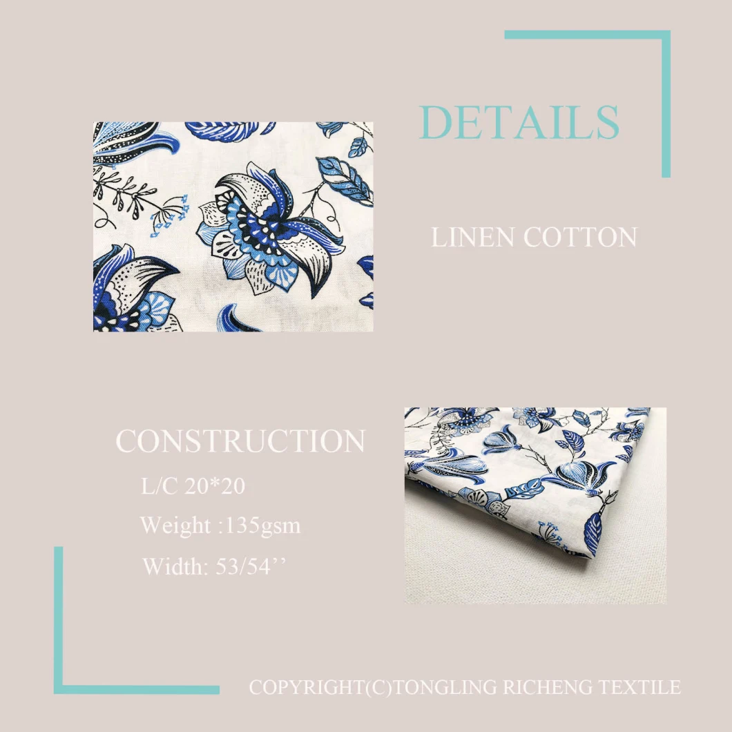 Linen Cotton Blended Ventilate Fabric Viscose Linen Dress Muslin Linen Clothing