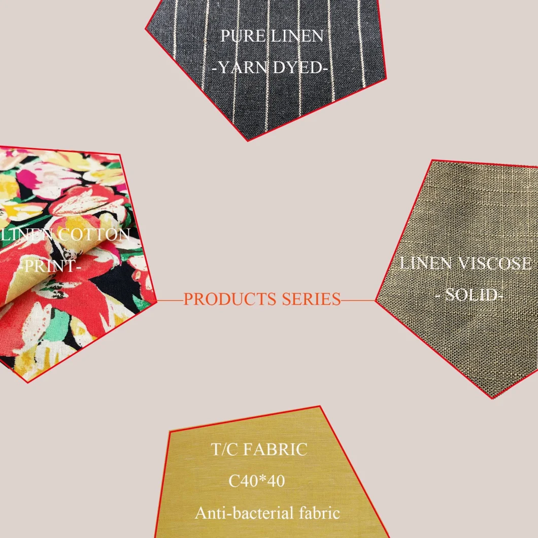 Cotton Linen Organic Dress Shirt Pattern Print Fabric Digit Home Textile Industry Bedding Cushion Garment Curtain