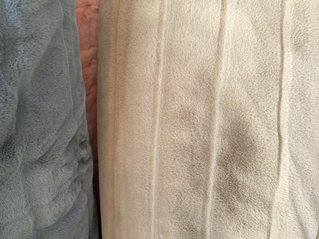 Cut Groove Strip Imitation Rabbit Hair Plush Vest Scarf Fabric