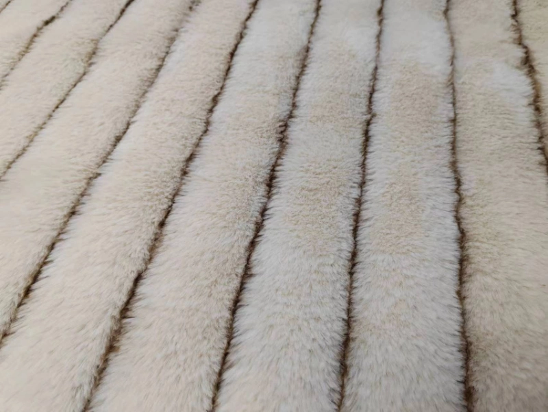 Polyester Stripe Fake Fur Wholesale High Quality Fake Fur for Apparel Home Decor Upholstery Handbags