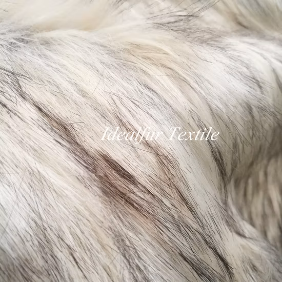 Jacquard Long Pile Fur with Numbers Animal Imitation Fur for Vest
